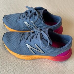 New Balance Gray and Orange Sneakers